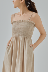 Samantha Smocked Midi Dress
